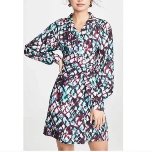 Saloni Mari Silk Printed Mini Dress - Picture 1 of 11